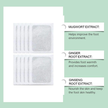 100% Merbal & Gentle Ingredient Detox Foot Pads nt (1 BOX = 20 PATCHES-BUY 1 GET 3 FREE)