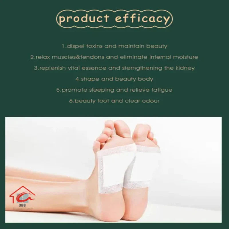 100% Merbal & Gentle Ingredient Detox Foot Pads nt (1 BOX = 20 PATCHES-BUY 1 GET 3 FREE)