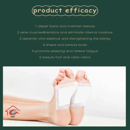 100% Merbal & Gentle Ingredient Detox Foot Pads nt (1 BOX = 20 PATCHES-BUY 1 GET 3 FREE)